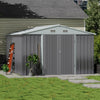10 x 12 FT Galvanised Steel Sheds Garden Storage Shed Ventilation w/ Double Door