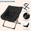 Folding Saucer Foldable Moon Chair Camping Outdoor Soft Padded Seat No Assembly