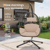 Rattan Egg Chair Swing Outdoor Garden Patio Hanging Wicker Hammock Pod Chair NEW