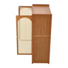 Bamboo 2-Door Shoe Storage Cabinet Rattan Doors Entryway Organizer Shoe Shelves