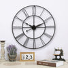80CM Large Skeleton Metal Roman Wall Clock Big Numerals Giant Open Round Face