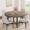 47In Round Dining Table,Kitchen Table for 4 to 6 People with Sturdy Metal Frame
