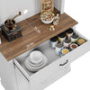 Kitchen Cabinet Hutch Storage Pantry with Microwave Stand Freestanding Buffet