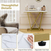 Gold Console Table Modern Sofa Table-White
