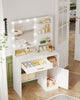 Dressing Table With Mirror Storage Makeup Desk Vanity Table Led Lights Bedroom
