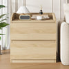 Nightstand with 2 Drawer Bed Side End Table Storage for Bedroom Living Room