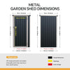 Garden Shed Steel Apex /Pent Tool Equipment Organize with Vents Door Anthracite