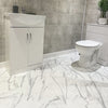 White Marble Tile SPC Luxury Vinyl Flooring 100% Waterproof 1.86M² Pack