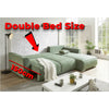 Green Fabric Corner Sofa Double Bed With Storage FREE ASSEMBLY 'Milo' Sofanatic