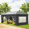 3 x 6m Pop Up Gazebo Height Adjustable Party Tent w/ Storage Bag Grey