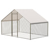 Metal Chicken Coop with Run Walk-in Poultry Cage Chicken Pen Duck Rabbit House