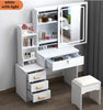 Dressing Table With Drawers Mirror Stool Set Makeup Desk Vanity Table Bedroom