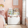 Kids Bookshelf Toy Organiser with Storage Drawer Mobile Children Bookcase White