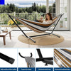 Double Hammock with Steel Stand, 350 lb Capacity, Portable In/Outdoor Carry Bag