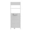 Bedside Table with Charging Station and LED Light Strips Nightstand W/ 3 Drawers