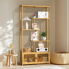 Industrial 5-Compartment Bookshelf 5-Tier Bookcase with Open Slots Storage Rack