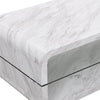 Xono High Gloss Coffee Table With Shelf In Magnesia Marble Effect