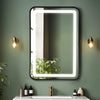 Illuminated Bathroom Mirror with LED Lights Demister Touch Sensor WallMounted Uk