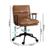 Tan Faux Leather Swivel Office Chair - Otis OTI001