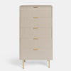 OHS Ribbed Bedside Table Cabinet 3/4/5/6 Draw Nightstand Side Board