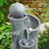 Water Feature Indoor Outdoor LED Fountain Waterfall Garden Decor (Ball on Top)