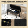 Heavy Duty Adjustable Wooden Piano Bench Double Piano Seat w/Storage