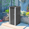 BIRCHTREE Garden Shed Pent Roof 2.6X2.9FT Metal Outdoor Storage Cabinet Anthraci