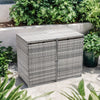 Double Wheelie Bin Store Poly Rattan Garden Outdoor Garbage Storage Shed Dustbin