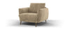 Sofology Adler Latte Lifestyle Mottled Fabric & Dark Wood Armchair RRP £559