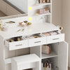Dressing Table With Drawers Mirror Stool Set Makeup Desk Vanity Table Bedroom