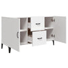 Modern Wooden Sideboard Storage Cabinet Unit With 2 Doors & 2 Drawers Wood Units