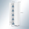 Modern Utility Storage Organizer Double Door Tall Storage Cabinet-White