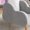 ZONEKIZ Kids Armchair Toddler Sofa Chair Cloud-Shaped for 1.5-3 Years Grey