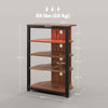 4-Tier Corner TV Stand with Storage, LED Lights, Cable Management, Small TV Unit