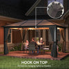 3.6 x 4m Aluminium Hardtop Gazebo Canopy w/ Polycarbonate Top