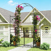 COSTWAY 220 cm Tall Garden Arch with Lockable Gate