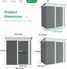 Metal Garden Shed with Lockable Door,Waterproof Outdoor Storage Box for Backyard