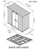Metal Garden Shed 6 X 4, 8 X 4, 8 X 6, 10 X 8 Garden Storage WITH FREE BASE New