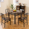 Industrial Space-saving Dinette Furniture 5 Piece Dining Table Set-Coffee