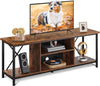 Industrial TV Stand with Charging Stati Entertainment Unit for TVs up to 65"