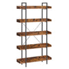 Large Industrial Bookcase Vintage Storage Unit Rustic Metal Tall Display Cabinet