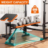 600lbs Weight Bench Adjustable Bench Press Set with Squat Rack Olympic Workout