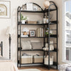 Arched Bookshelf Corner Bookcase L Shaped Bookshelf Metal Frame Display Rack