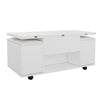 LIFT UP TOP WOODEN COFFEE TABLE WITH STORAGE, CONVERTIBLE DINING TABLE & CHAIRS