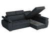 Corner Sofa Bed BOSTON MINI with Storage Velour Fabric Springs New