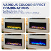 Media Wall Inset Electric Fire 3D Fuel Bed & LED Flames - Endeavour New Hawnby