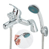 Luxury Bathroom Chrome Sink Bath Filler Tap Shower Mixer Taps with Hand Held Set