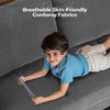 3/4 Seater Corduroy Sofa Jumbo Cord Modern Sofa Couch Seats with 2 Pillows Soft