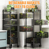 Kitchen Rotating Trolley Shelf Vegetable Fruit Basket Storage Rack Square Holder