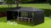 6m x 3m Garden Gazebo Marquee Canopy Party Tent Canopy Patio Green